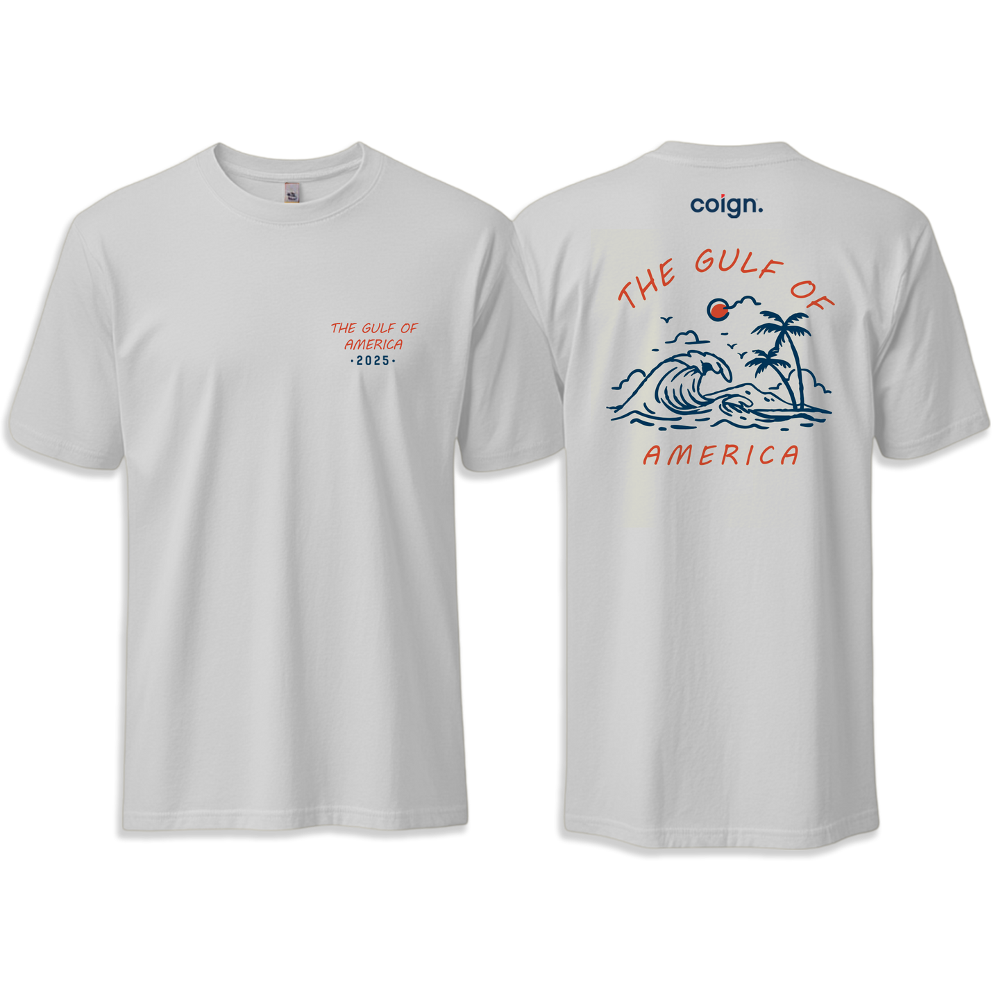 Gulf of America Beach Wave White Shirt