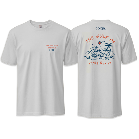 Gulf of America Beach Wave White Shirt