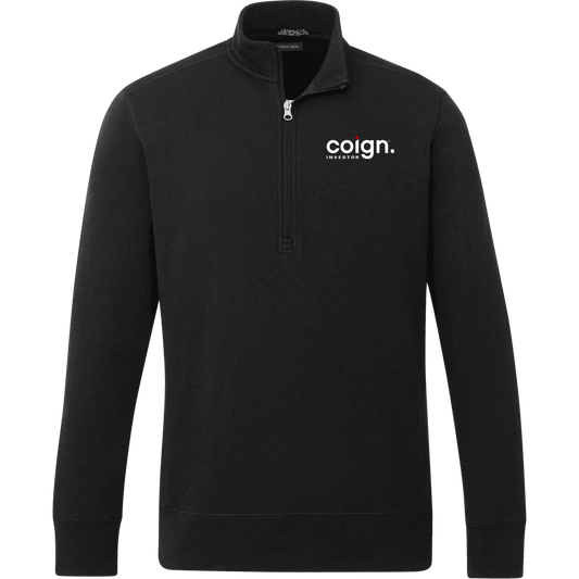 COIGN Investor Black Quarter Zip Sweater