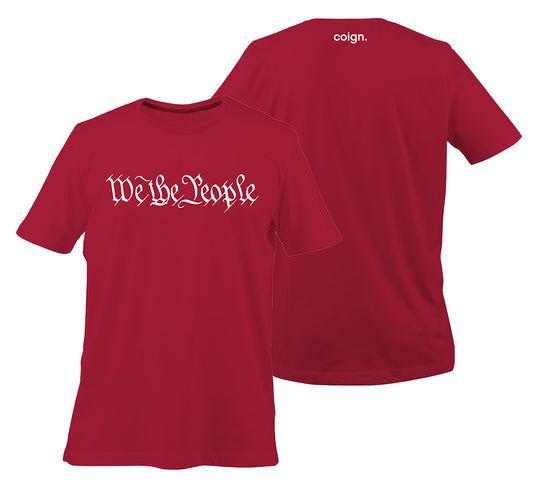 We The People Classic Tee (Arkansas Red and White)