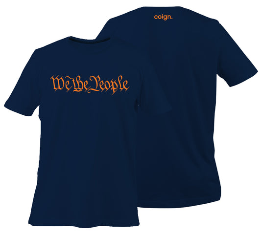 We The People Classic Tee (Blue and Orange)