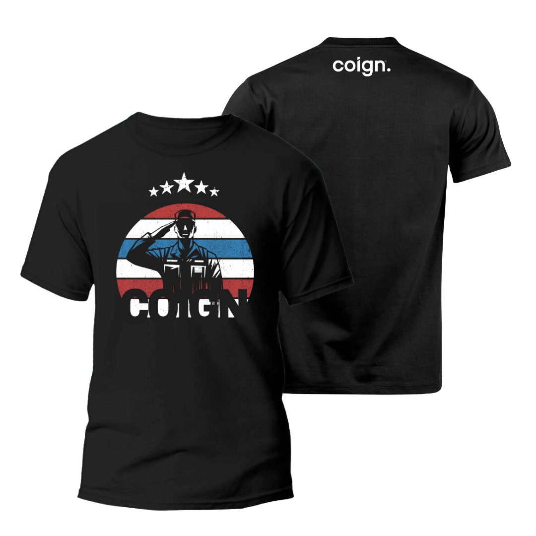 American Soldier Black T-Shirt – Coign Merch