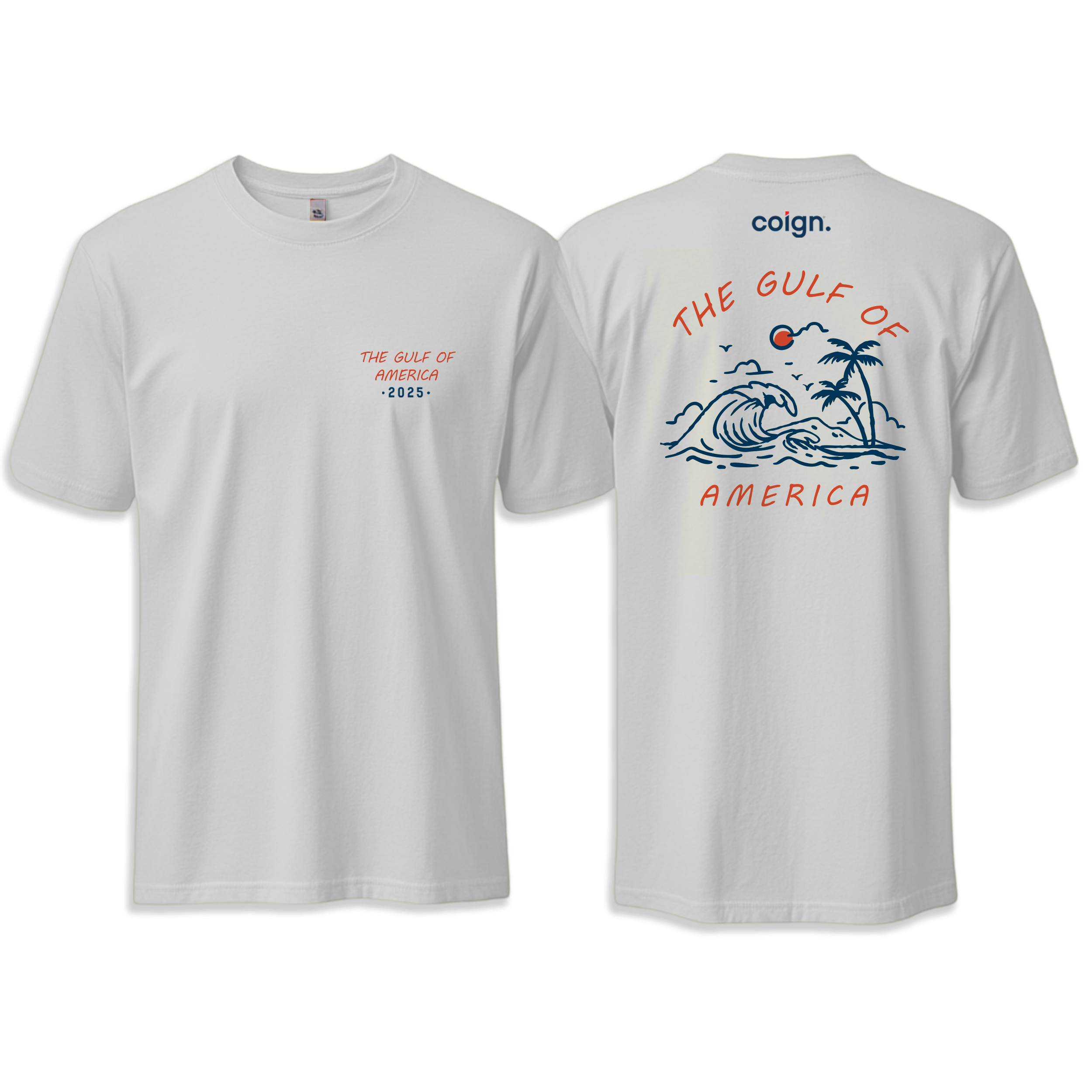 Gulf of America Beach Wave White Shirt