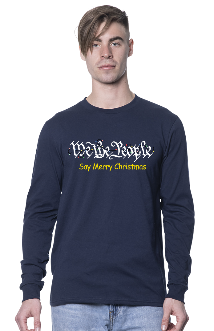 We The People Holiday Long Sleeved Shirt Navy Blue