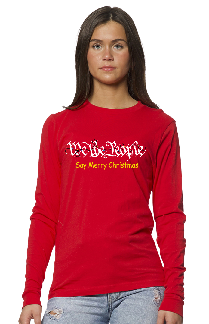 We The People Holiday Long Sleeved Shirt Red