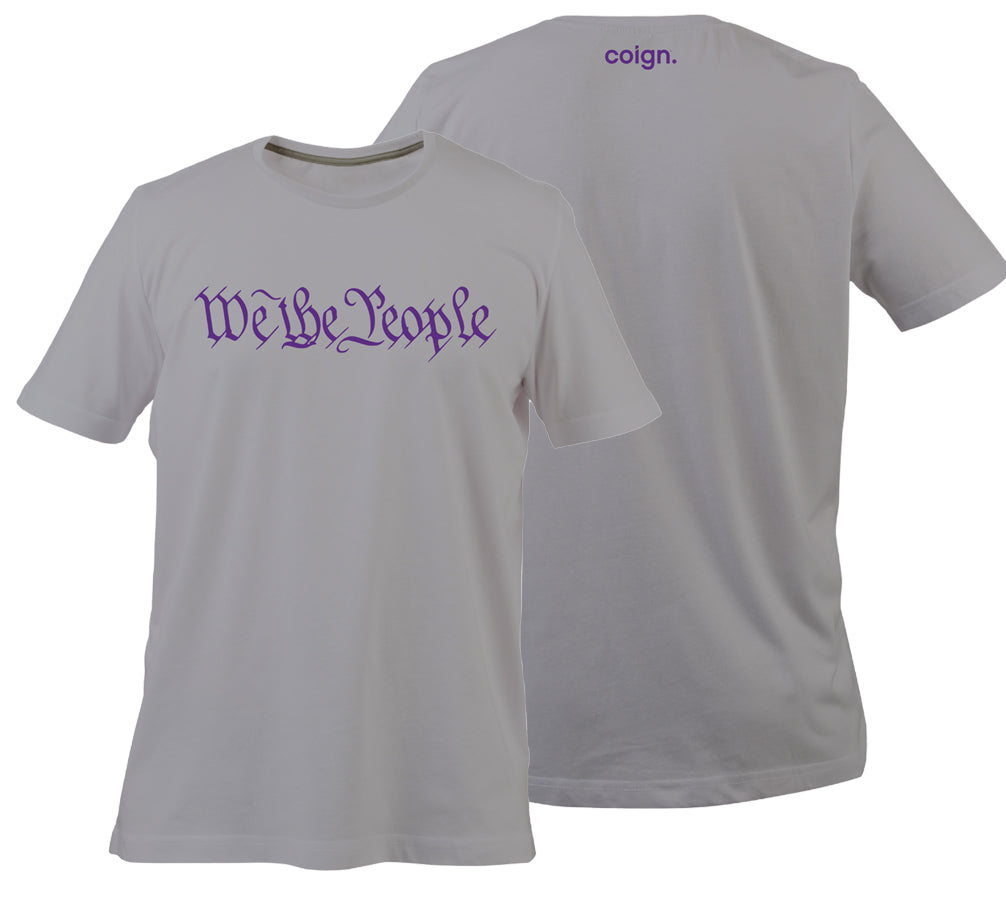 We The People Classic Tee (Gray and Purple)