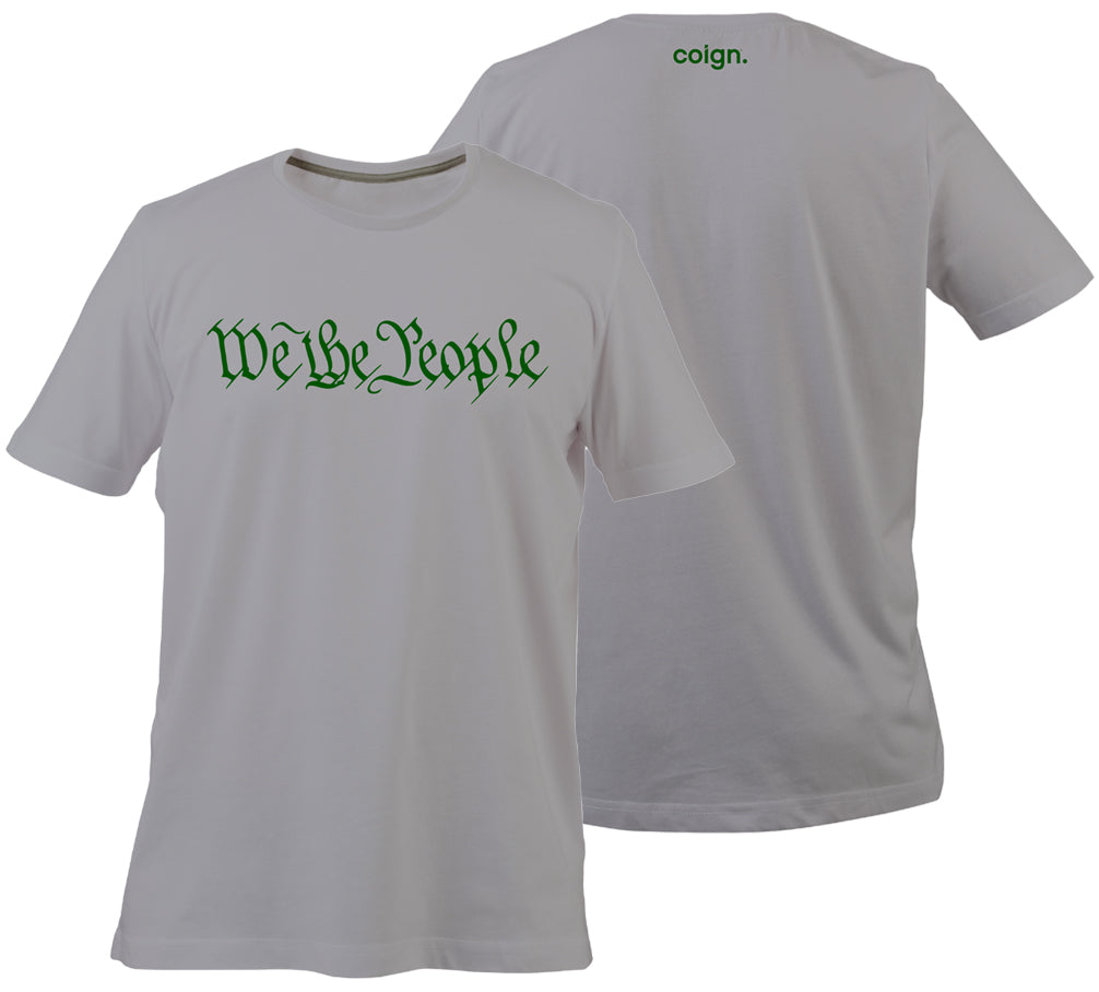 We The People Classic Tee (Grey with Darker Green)