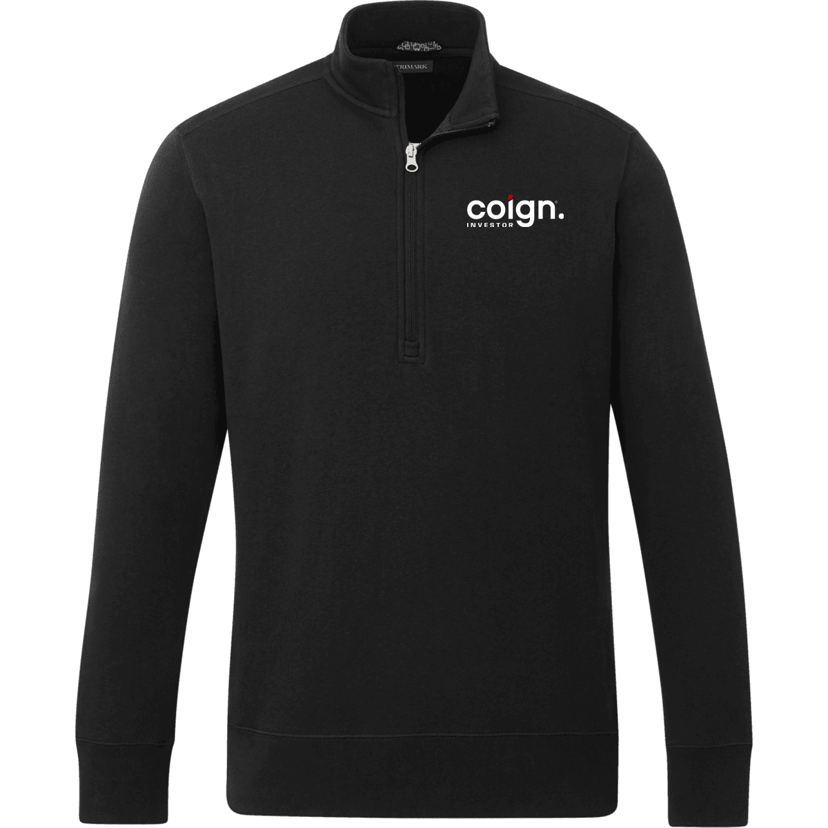 COIGN Investor Black Quarter Zip Sweater