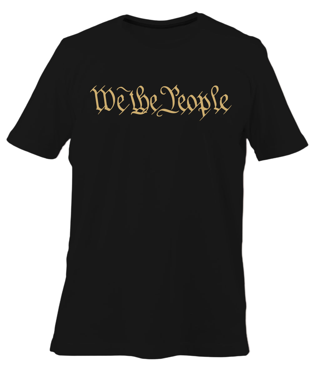 We The People Classic Tee (Black and Gold)